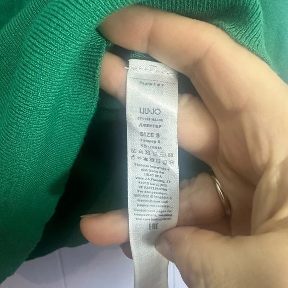 Liu Jo off shoulder Green Sweater - Picture 3 of 6